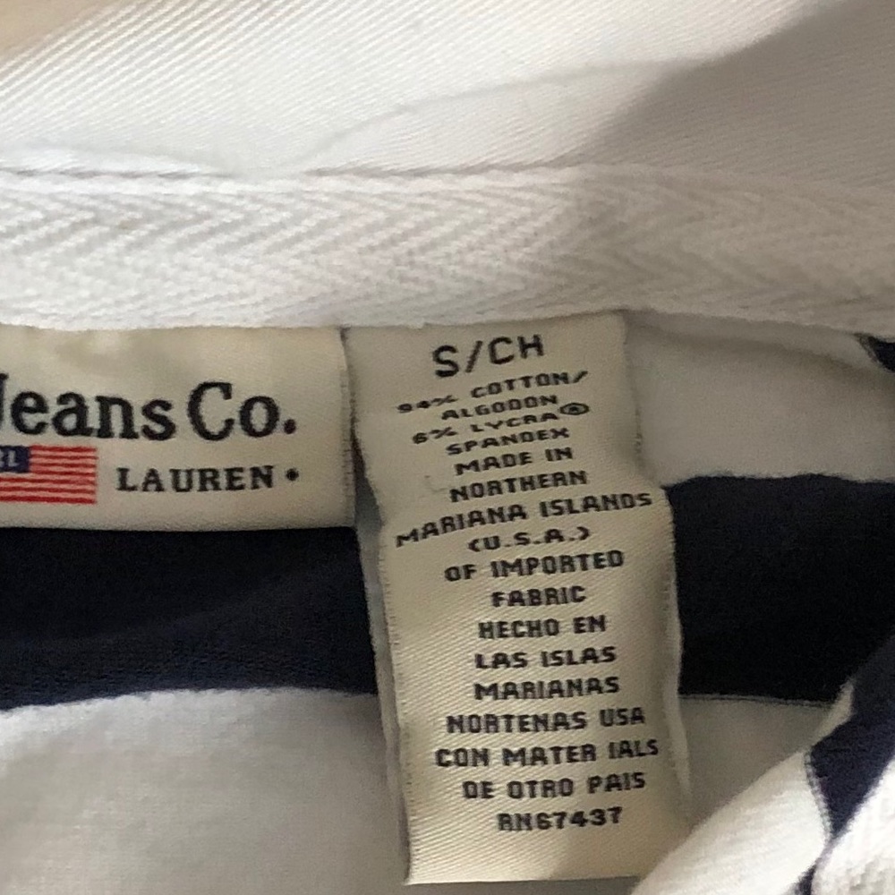 Ralph Lauren Striped Long Sleeve Polo Small - Picture 5 of 5